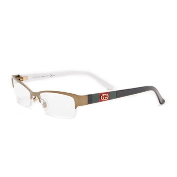 Gucci Accessories - GUCCI Semi-Rimless Metal Optical Frames